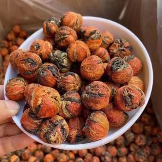 Wholesale 500g Lily Red Hydrangea Black Tea – Hand-Rolled Floral Blooming Balls | Bustan.store