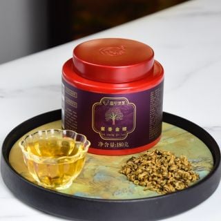 180g Honey Aroma Golden Snail Yunnan Black Tea – Small Round Can | Bustan.store