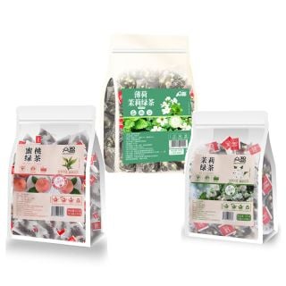 3-Flavor Green Tea Sampler – 80 Pyramid Tea Bags, Mixed Flavored Green Tea | Bustan.store