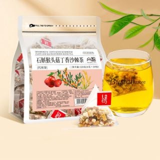Dendrobium, Lion's Mane & Sea Buckthorn Herbal Tea – 20 Pyramid Tea Bags | Bustan.store