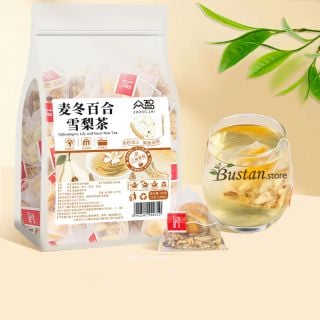 Ophiopogon, Lily & Pear Herbal Tea – 20 Pyramid Tea Bags | Bustan.store