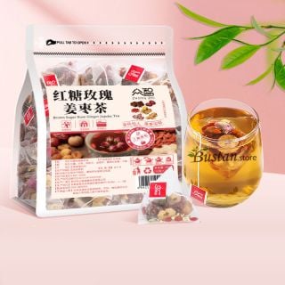 Brown Sugar, Rose & Ginger Herbal Tea – 20 Pyramid Tea Bags | Bustan.store