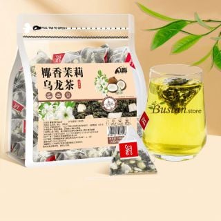 Coconut Jasmine Oolong Tea – 20 Pyramid Tea Bags | Bustan.store