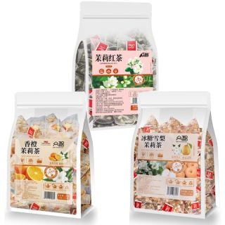 3-Flavor Jasmine Tea Sampler – 75 Pyramid Tea Bags, Mixed Flavored Jasmine Tea