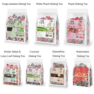 7-Flavor Oolong Tea Sampler – 175 Pyramid Tea Bags, Mixed Flavored Tea | Bustan.store