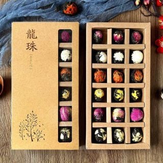 18-Piece Floral Raw Pu-erh Pearl Gift Box | Bustan.store