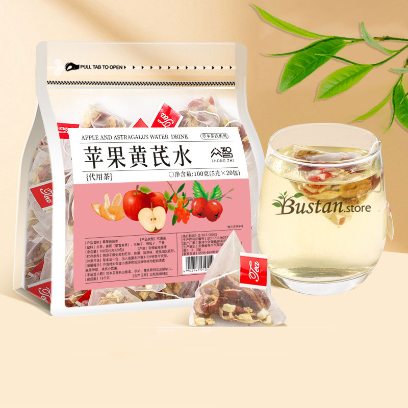 Apple & Astragalus Herbal Tea – 20 Pyramid Tea Bags (5g Each)