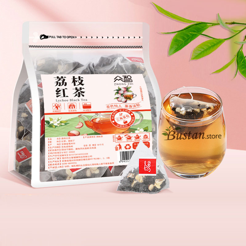 Lychee Black Tea – 20 Pyramid Tea Bags, Flavored Tea | Bustan.store