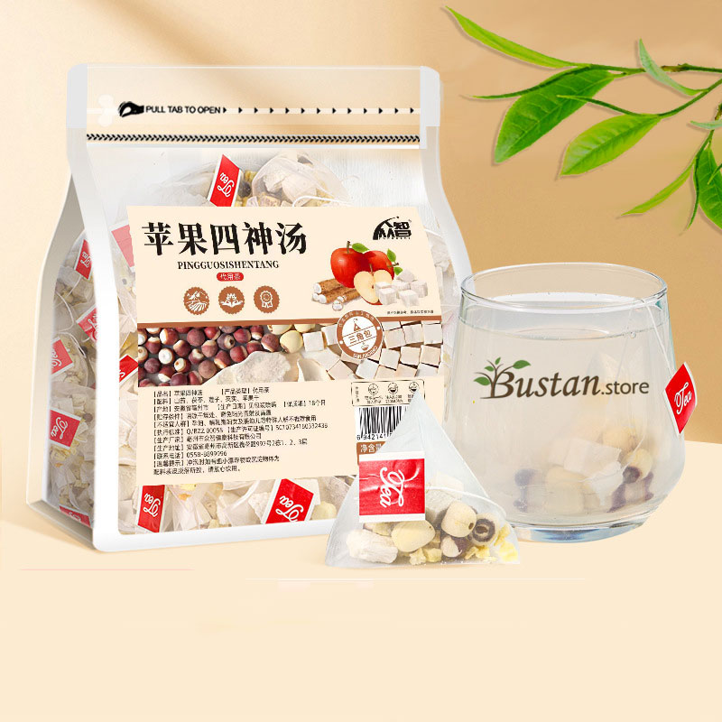 Yam, Poria, Lotus Seed & Apple Herbal Tea – 20 Pyramid Tea Bags | Bustan.store
