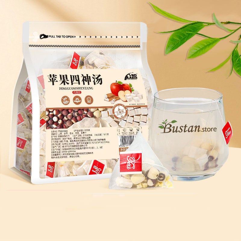 Yam, Poria, Lotus Seed & Apple Herbal Tea – 20 Pyramid Tea Bags | Bustan.store