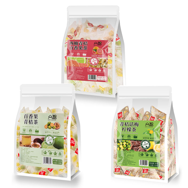3-Flavor Passion Fruit Lemon Fruit Tea Sampler – 75 Pyramid Tea Bags, Mixed Fruit Tea | Bustan.store