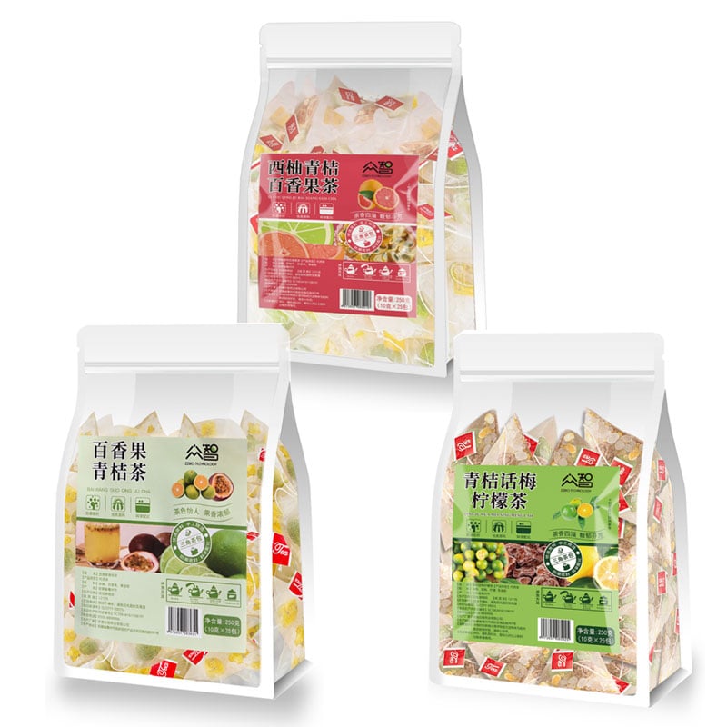 3-Flavor Passion Fruit Lemon Fruit Tea Sampler – 75 Pyramid Tea Bags, Mixed Fruit Tea | Bustan.store