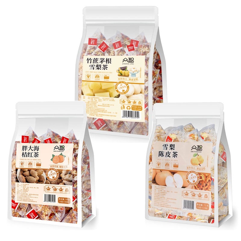 3-Flavor Herbal Throat Tea Sampler – 75 Pyramid Tea Bags, Mixed Herbal Tea | Bustan.store