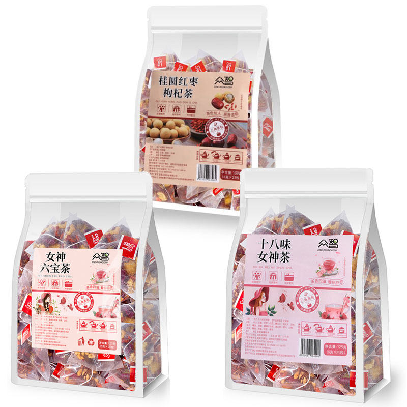 3-Flavor Women's Herbal Tea Sampler – 75 Pyramid Tea Bags, Goddess Tea Collection | Bustan.store