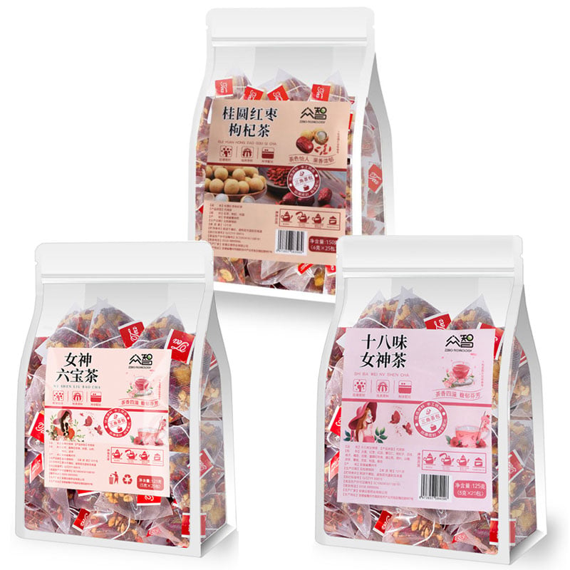 3-Flavor Women's Herbal Tea Sampler – 75 Pyramid Tea Bags, Goddess Tea Collection | Bustan.store