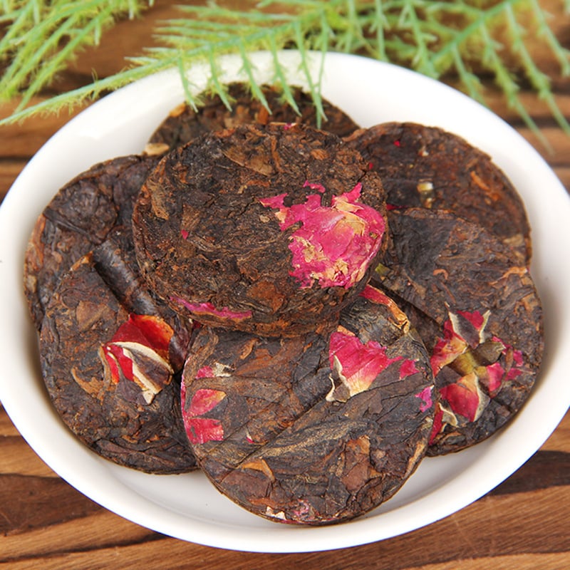 Wholesale 500g Rose Ripe Pu-erh Tea Mini Cakes | Bustan.store