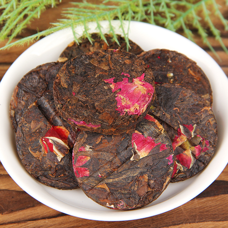 Wholesale 500g Rose Ripe Pu-erh Tea Mini Cakes | Bustan.store