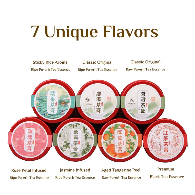7-Flavor Instant Tea Essence Collection | Bustan.store